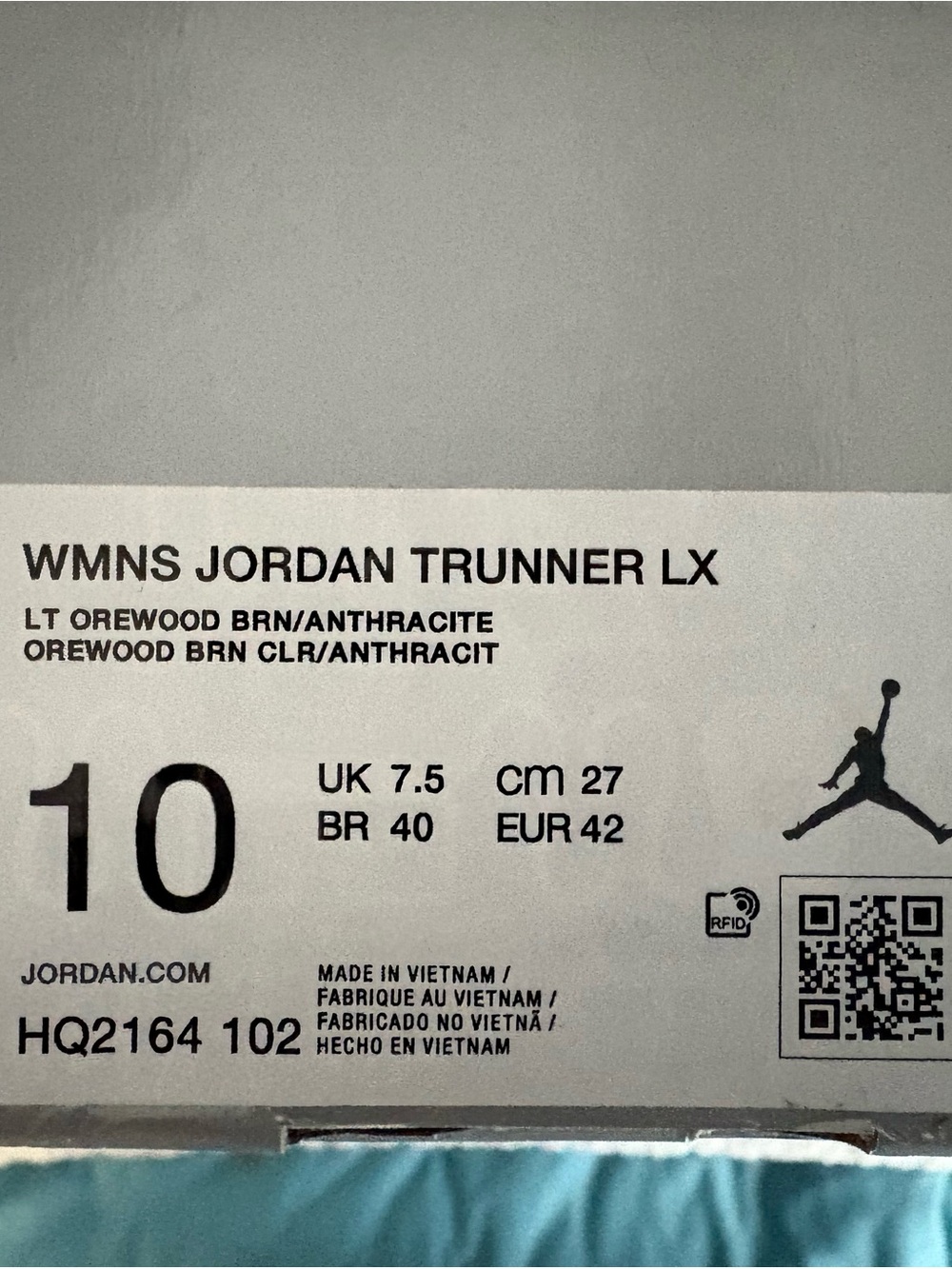 Jordan WMNS Trunner LX - Light Orewood Brown / Anthracite